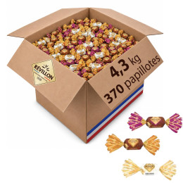 370 Papillotes au Chocolat au lait et blanc - Révillon - 4,3 Kg