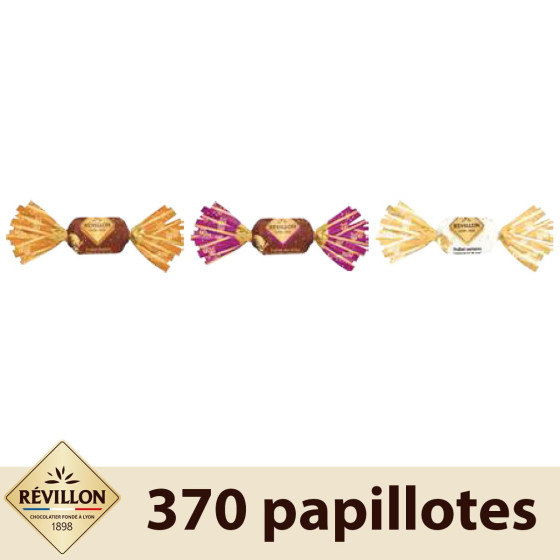 370 Papillotes au Chocolat au lait et blanc - Révillon - 4,3 Kg