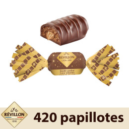 420 Papillotes Double praliné noisette au Chocolat au lait - Révillon - 4,1 Kg