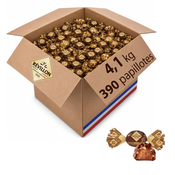 390 Papillotes Rochers au Chocolat au lait - Révillon - 4,1 Kg