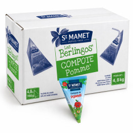 Berlingot de Compote St Mamet Pomme - 48 berlingots recyclables