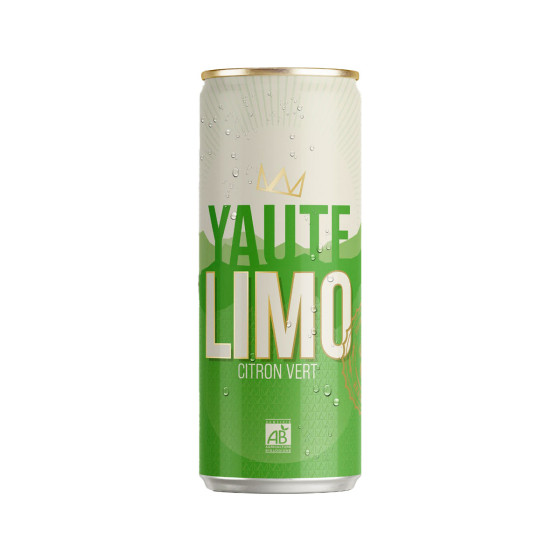 YAUTE Limonade Citron vert Bio Canette Slim 33cl x 24