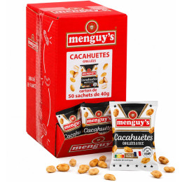 Cacahuètes Grillées Menguy's - Boîte distributrice 50 paquets de 40 gr
