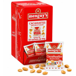 Cacahuètes Grillées et salées Menguy's - 50 paquets de 40 gr