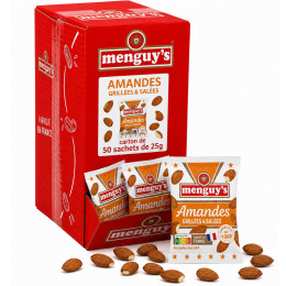 Amandes Grillées et salées Menguy's - 50 paquets de 25 gr