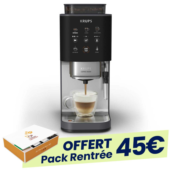 Krups Coffee Crush Edition SA404BE1 Carbone - Buse vapeur intégrée