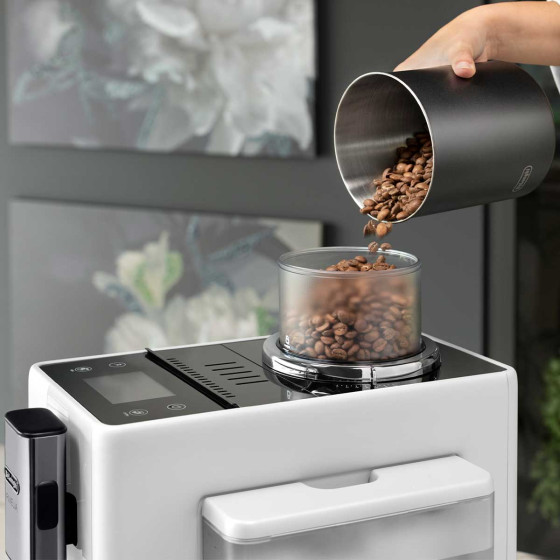Machine à café en grains Delonghi Rivelia Latte FEB 4455.W Blanc Arctique + 94€ de CADEAUX EXCLUSIFS