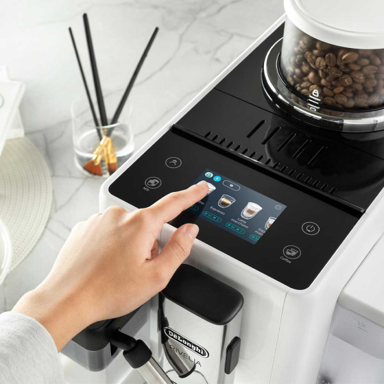 Machine à café en grains Delonghi Rivelia Latte FEB 4455.W Blanc Arctique + 94€ de CADEAUX EXCLUSIFS