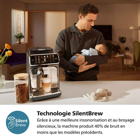 Philips EP5543/90 SilentBrew LatteGo Blanc