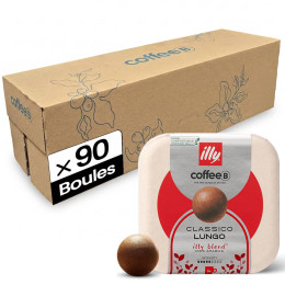 Boule de café CoffeeB illy Classico Lungo - 10 boîtes - 90 boules