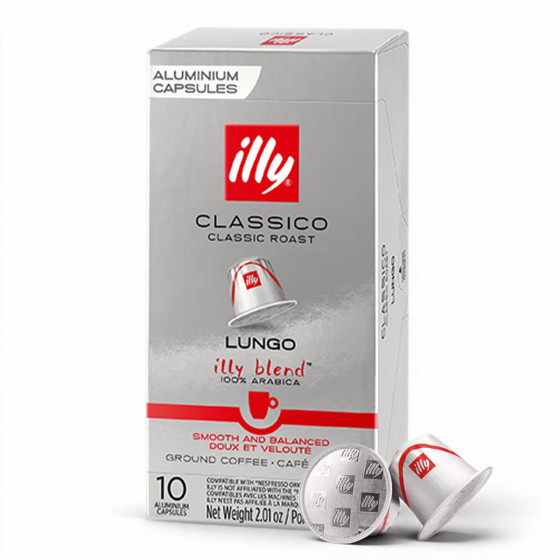 Capsule Nespresso Compatible Illy Torrefaction Lungo Classico - 10 boîtes - 100 capsules