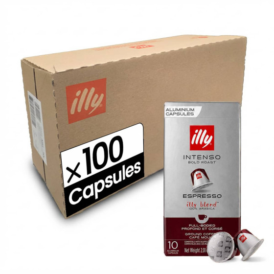 Capsule Nespresso Compatible Illy Torrefaction Intenso - 10 boîtes - 100 capsules