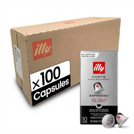 Capsule Nespresso Compatible Illy Torrefaction Forte - 10 boîtes - 100 capsules