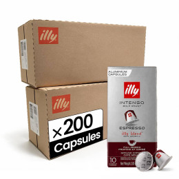 Capsule Nespresso Compatible Illy Torrefaction Intenso - 20 boîtes - 200 capsules