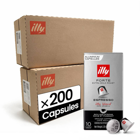 Capsule Nespresso Compatible Illy Torrefaction Forte - 20 boîtes - 200 capsules