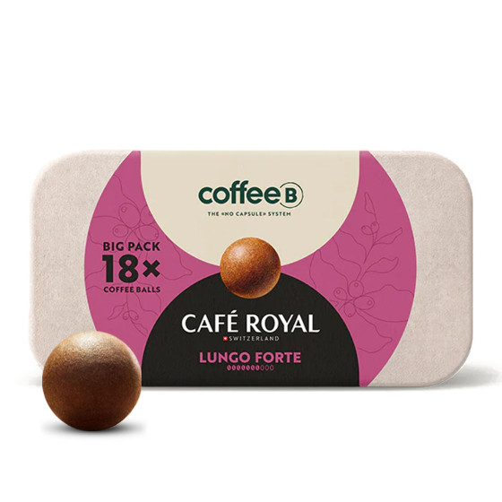 Boule de café CoffeeB Café Royal Lungo Forte - 18 boules