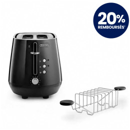 Grille-pain Delonghi Eclettica Noir - CTY2103.BK