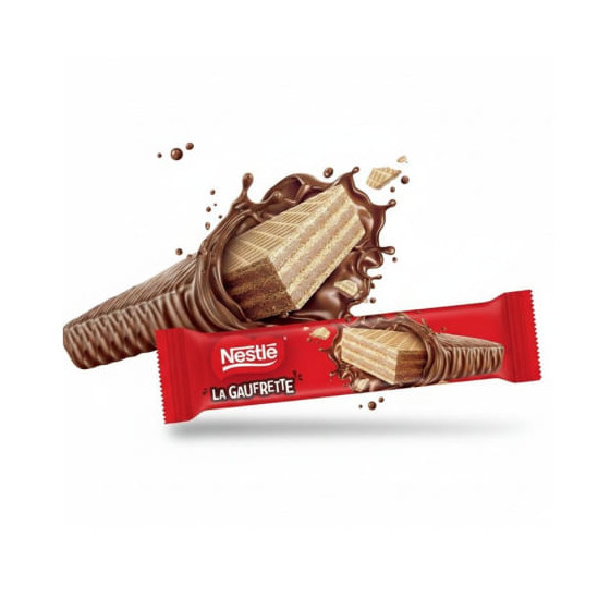 Barre Gaufrette Nestlé Saveur Noisette - 30 barres de 30 gr