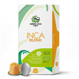 Capsule Nespresso Compatible Green Lion Coffee Mélange Inca - 10 boîtes - 100 capsules