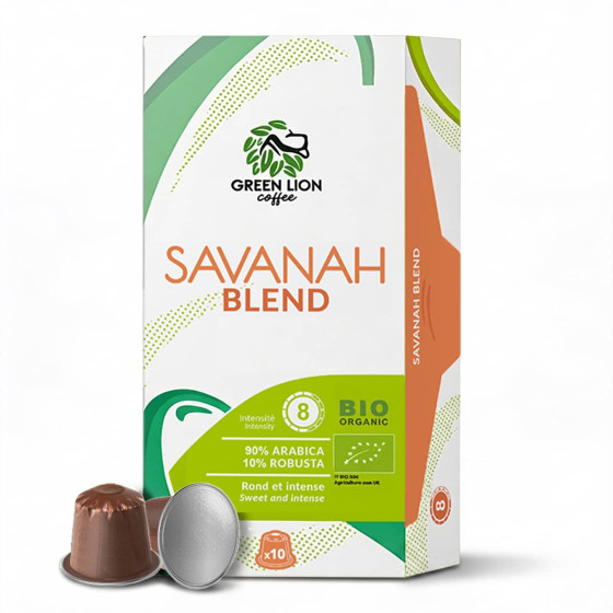 Capsule Nespresso Compatible Green Lion Coffee Mélange Savanah - 10 capsules