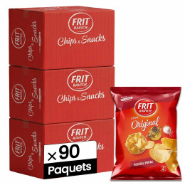 Chips Frit Ravich Nature salées 38g - 3 cartons - 90 paquets
