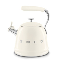 Bouilloire sifflante SMEG 2.3L Crème - WKF01CR