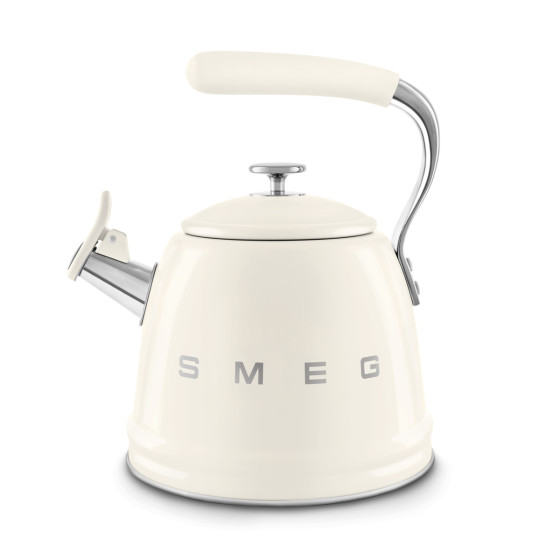 Bouilloire sifflante SMEG 2.3L Crème - WKF01CR