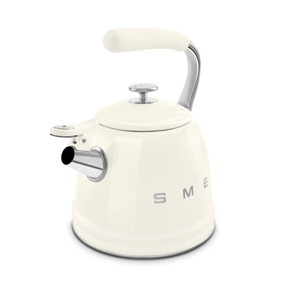 Bouilloire sifflante SMEG 2.3L Crème - WKF01CR
