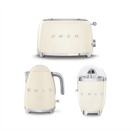 Set petit-déjeuner SMEG Crème (Bouilloire KLF03CREU + Grille-pain TSF01CREU + Presse-agrumes CJF11CREU)