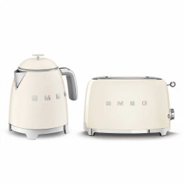 Set petit-déjeuner SMEG Crème (Mini Bouilloire + Grille-pain)