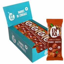 Barre de Céréales Enka Noisettes & Amandes - Boite distributrice de 30 barres