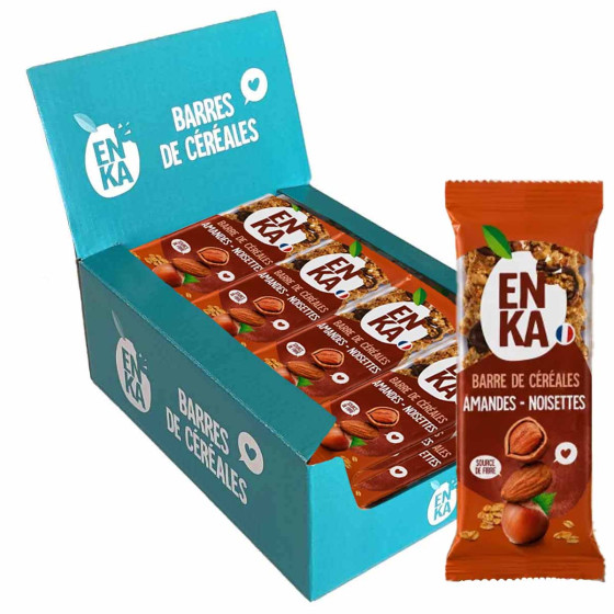 Barre de Céréales Enka Noisettes & Amandes - Boite distributrice de 30 barres