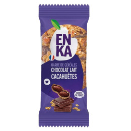 Barre de Céréales Enka Chocolat au lait & Cacahuètes - Boite distributrice de 30 barres