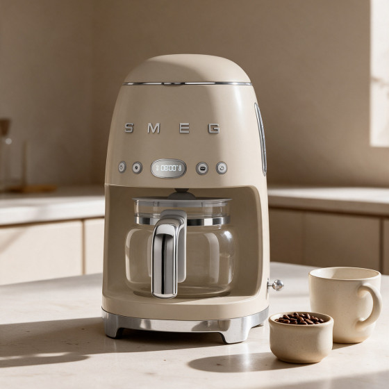 Cafetière Filtre Programmable SMEG 1.4L Beige lin mat - DCF02MLMEU