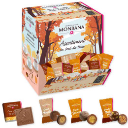 Collection Moments Gourmands Monbana - Assortiment de 4 chocolats bord de tasse - 300 chocolats