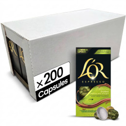 Capsule Nespresso Compatible Café L'Or Espresso Dubaï Style - 20 boîtes - 200 capsules