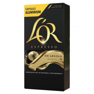 Capsule Nespresso Compatible Café L'Or Espresso Or Absolu - 10 capsules