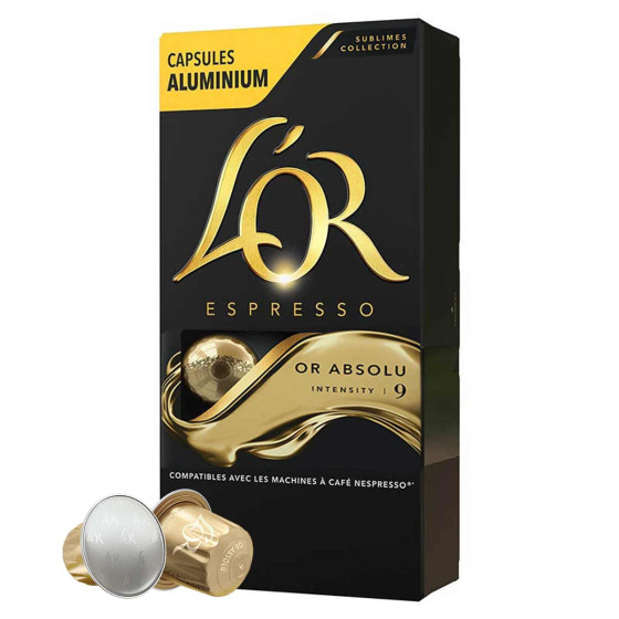 Capsule Nespresso Compatible Café L'Or Espresso Or Absolu - 10 capsules