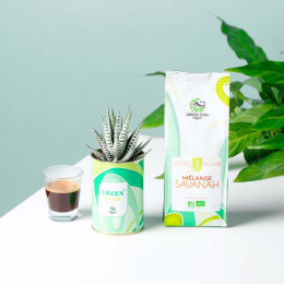 Café en grains Bio Green Lion Coffee Mélange Savanah - 1 Kg
