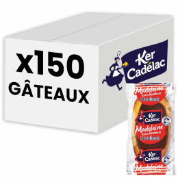 Madeleine Marbrée Chocolat extra moelleuse Ker Cadélac - 150 madeleines emballées individuellement