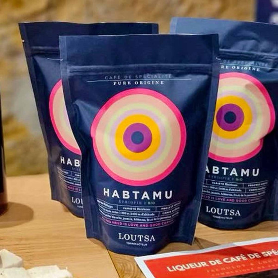 Café de Spécialité en Grains Bio Loutsa Éthiopie Habtamu - 3 paquets - 750 gr