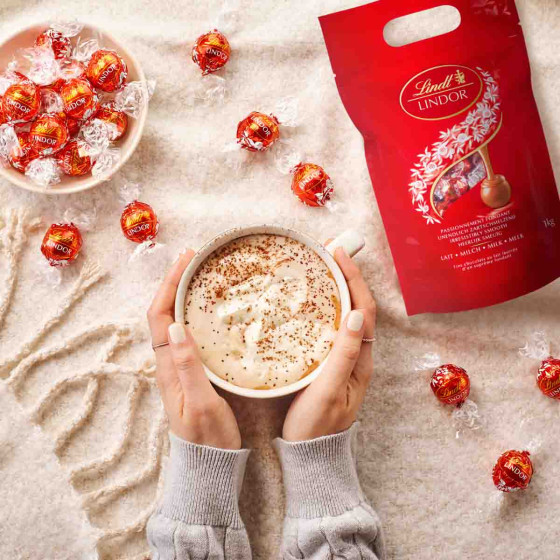 80 Boules de Chocolat au lait LINDOR - Lindt - Paquet de 1 Kg