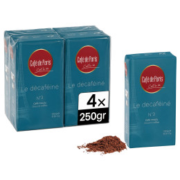 Café Moulu Café de Paris Décaféiné - 4 paquets - 1 Kg