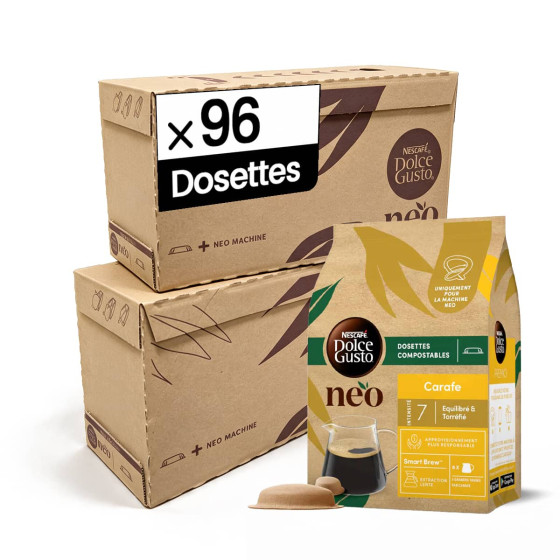 Dosettes Nescafé Dolce Gusto NEO Grande - 8 boîtes - 96 boissons