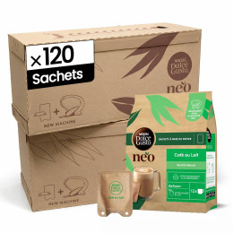 Dosettes Nescafé Dolce Gusto NEO Café au Lait - 10 boîtes - 120 boissons