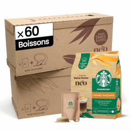 Dosettes Nescafé Dolce Gusto NEO Starbucks® Caramel Macchiato - 10 boîtes - 60 boissons
