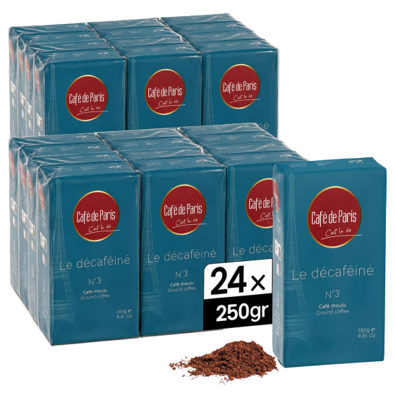 Café Moulu Café de Paris Décaféiné - 24 paquets - 6 Kg