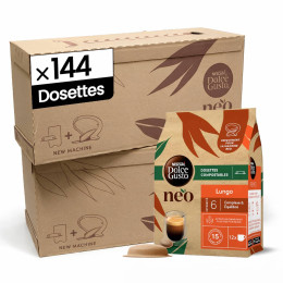 Dosettes Nescafé Dolce Gusto NEO Lungo - 12 boîtes - 144 boissons