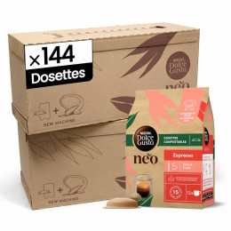 Dosettes Nescafé Dolce Gusto NEO Espresso - 12 boîtes - 144 boissons