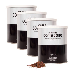 Café Moulu Costadoro Arabica Espresso - 4 boites métal - 1 Kg